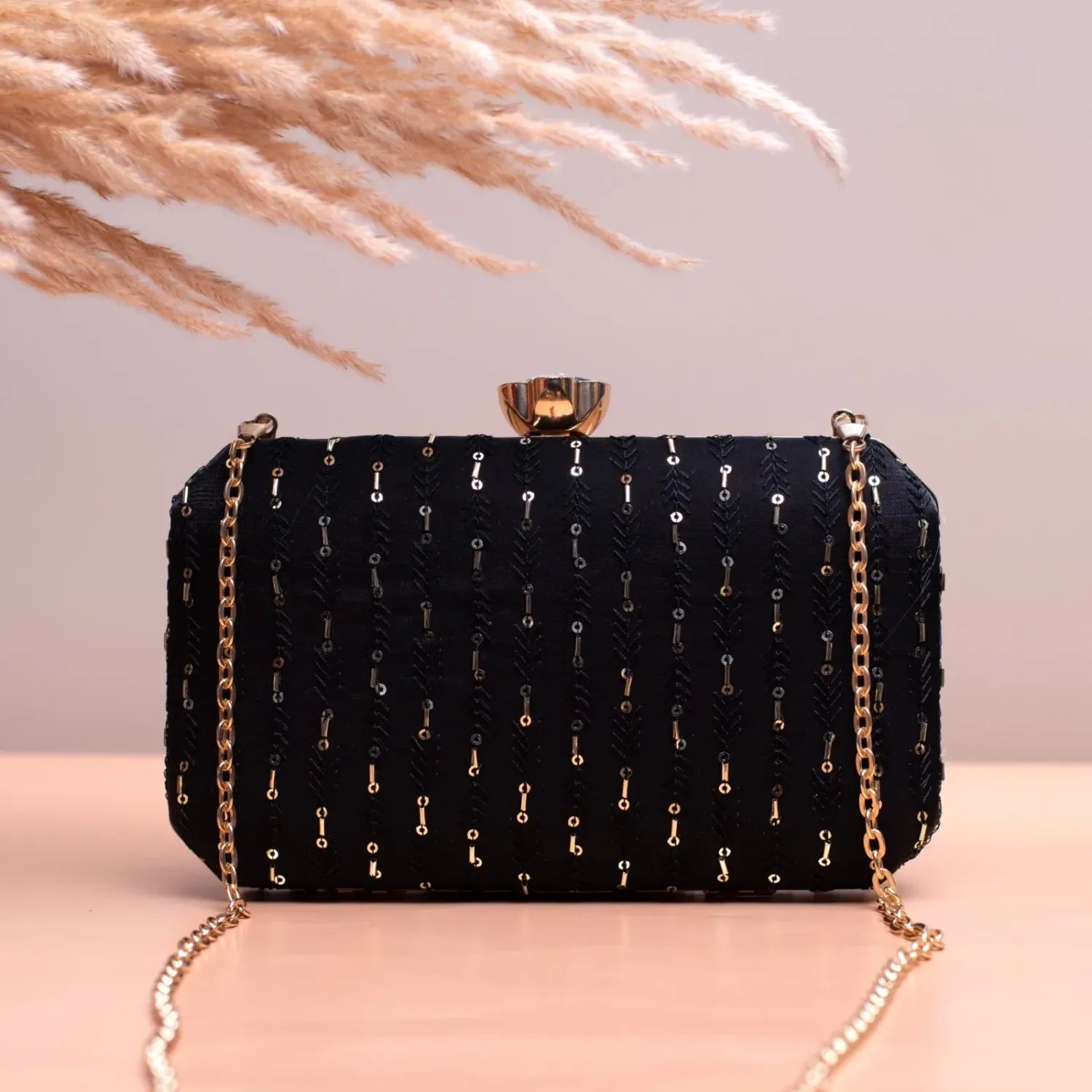 Radiant Sequin Clutch