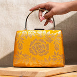Rose Brocade Handle Clutch