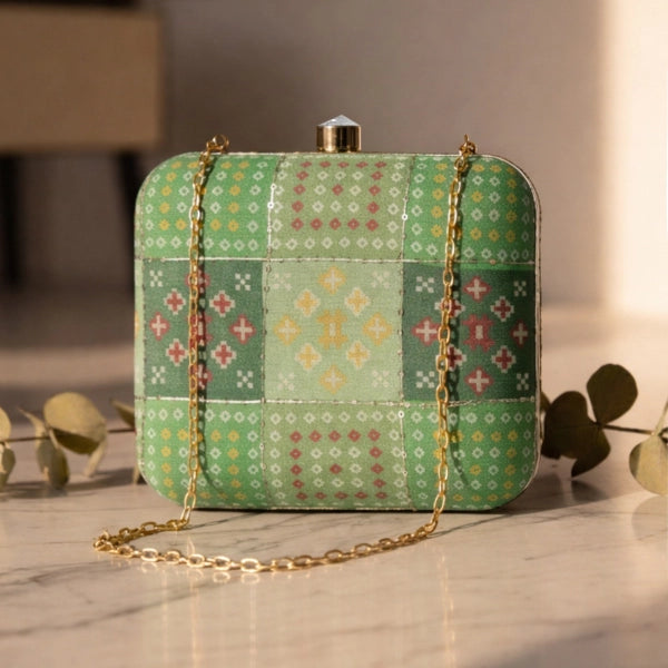Royal Threadwork Embroidery Clutch