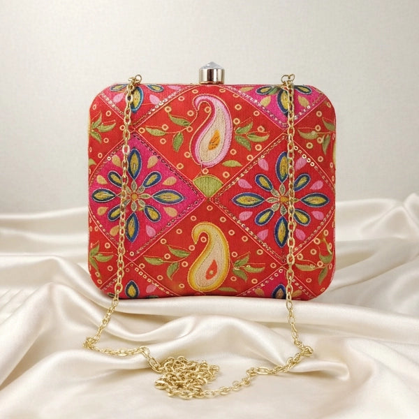 Royal Threadwork Embroidery Clutch