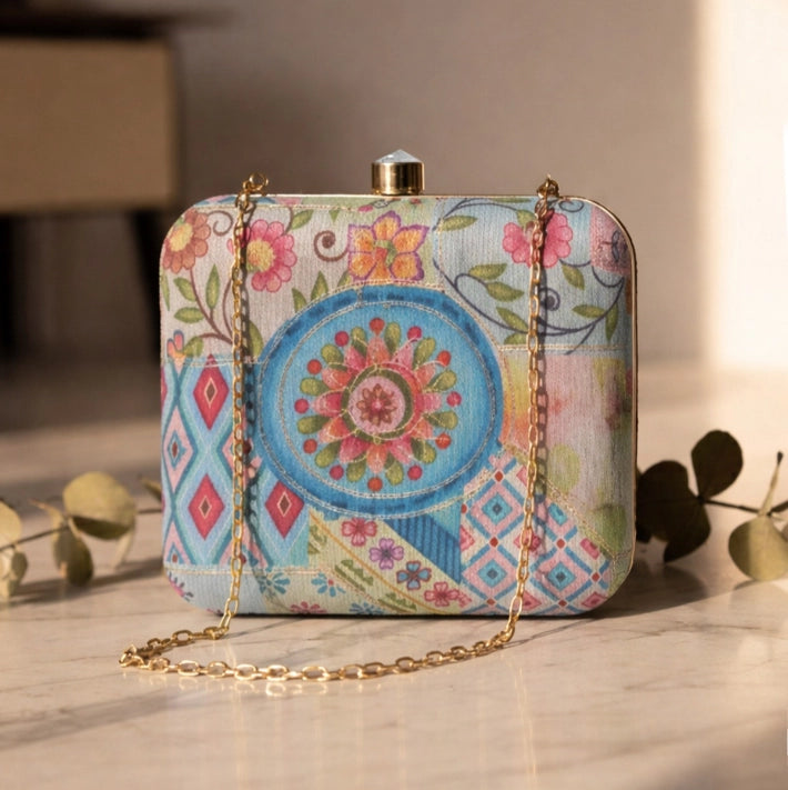 Royal Threadwork Embroidery Clutch