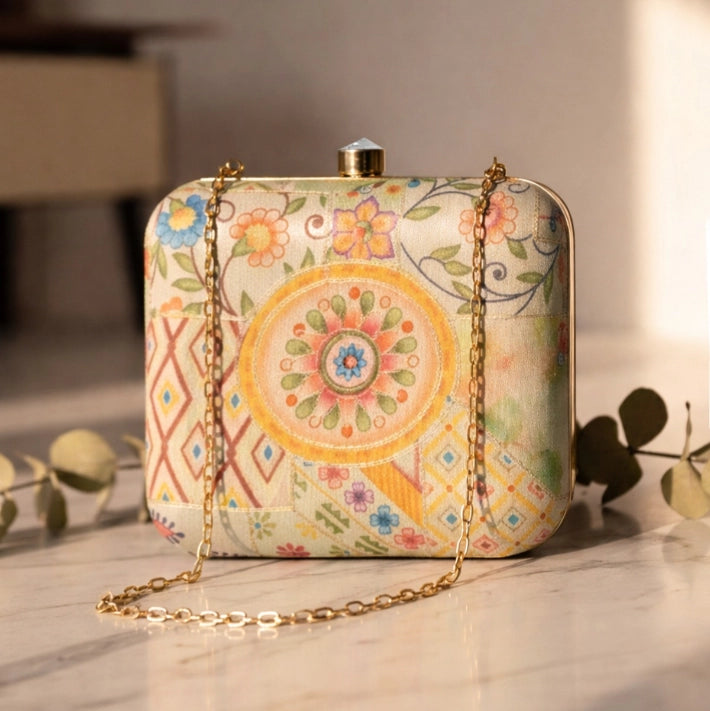 Royal Threadwork Embroidery Clutch
