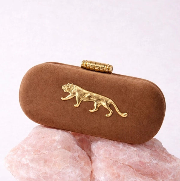 Sabyasachi Inspired Suede Clutch
