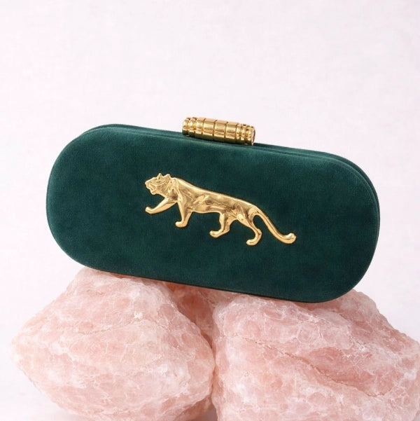 Sabyasachi Inspired Suede Clutch