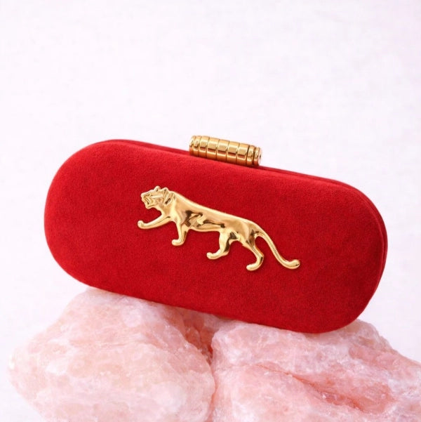 Sabyasachi Inspired Suede Clutch