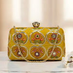 Sunehri Phool Jaal Designer Clutch