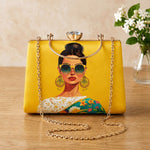 Sunshine Diva Printed Handle Clutch