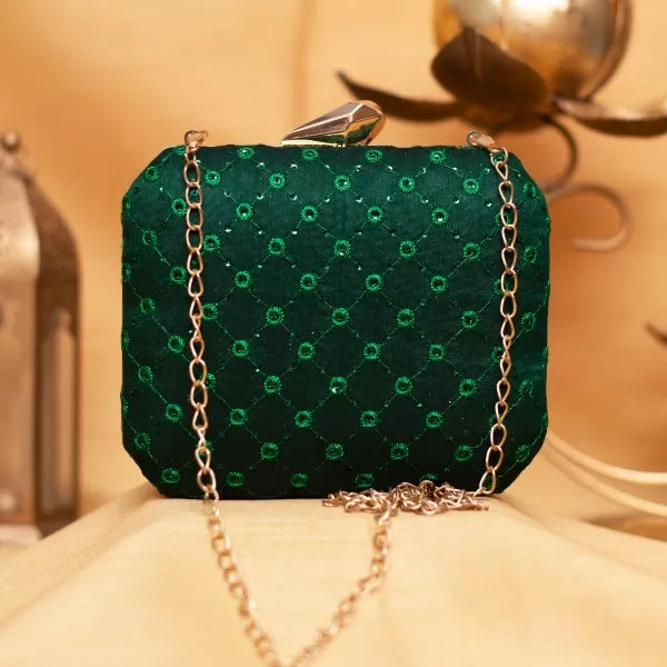 Threaded Designer Ethnic Clutch