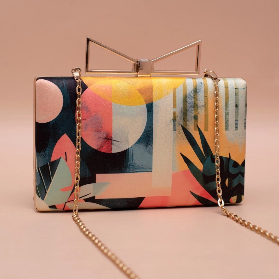 Tropical Muse Abstract Clutch