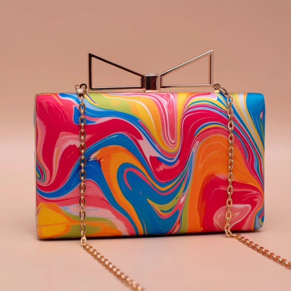 Tropical Muse Abstract Clutch