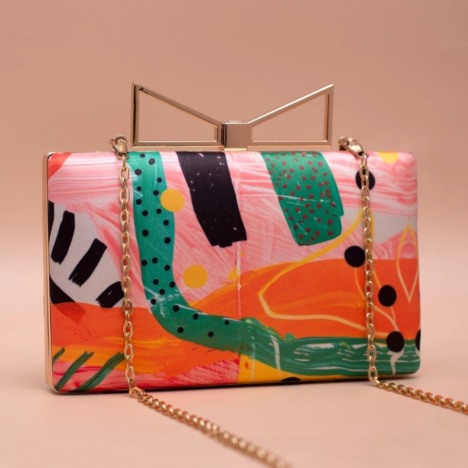 Tropical Muse Abstract Clutch