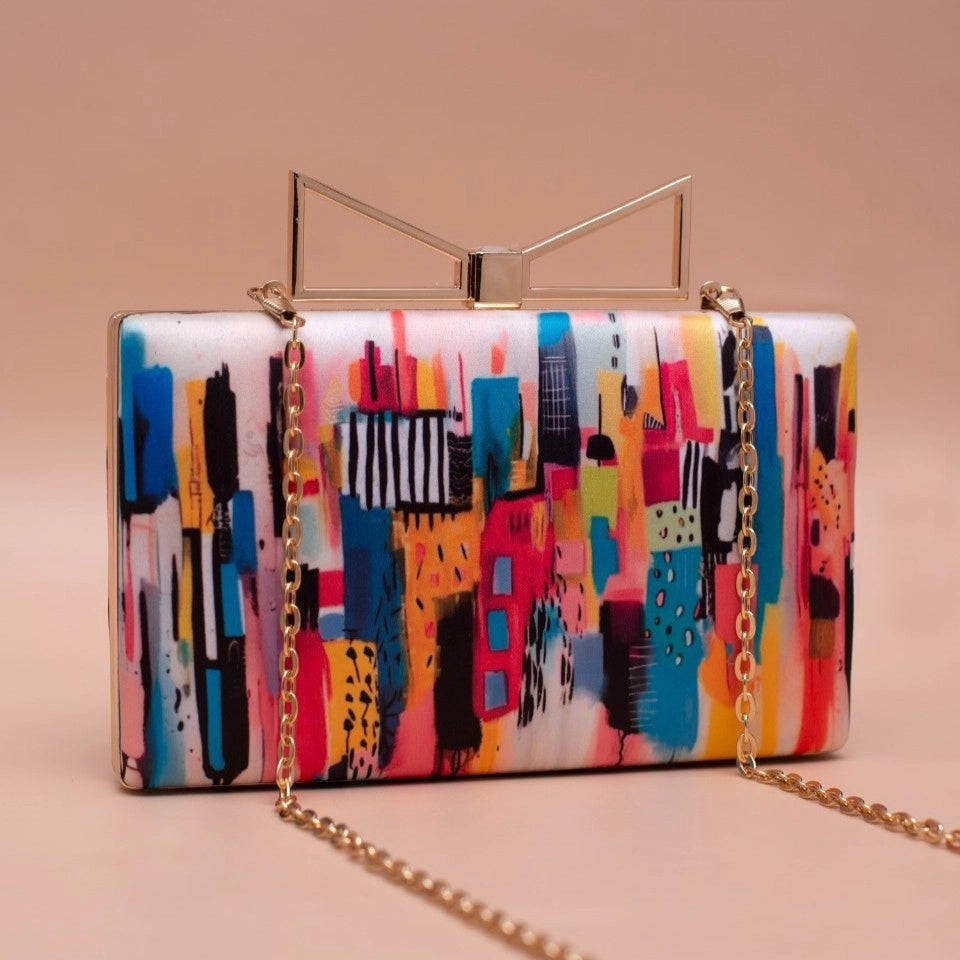 Tropical Muse Abstract Clutch