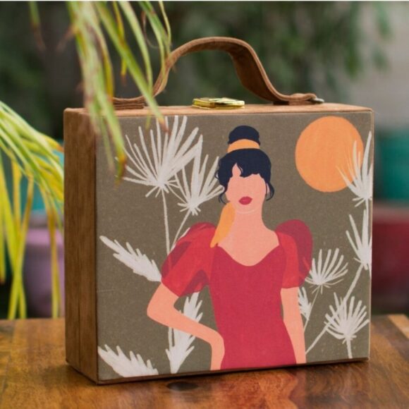 Glam Suitcase Style Clutch