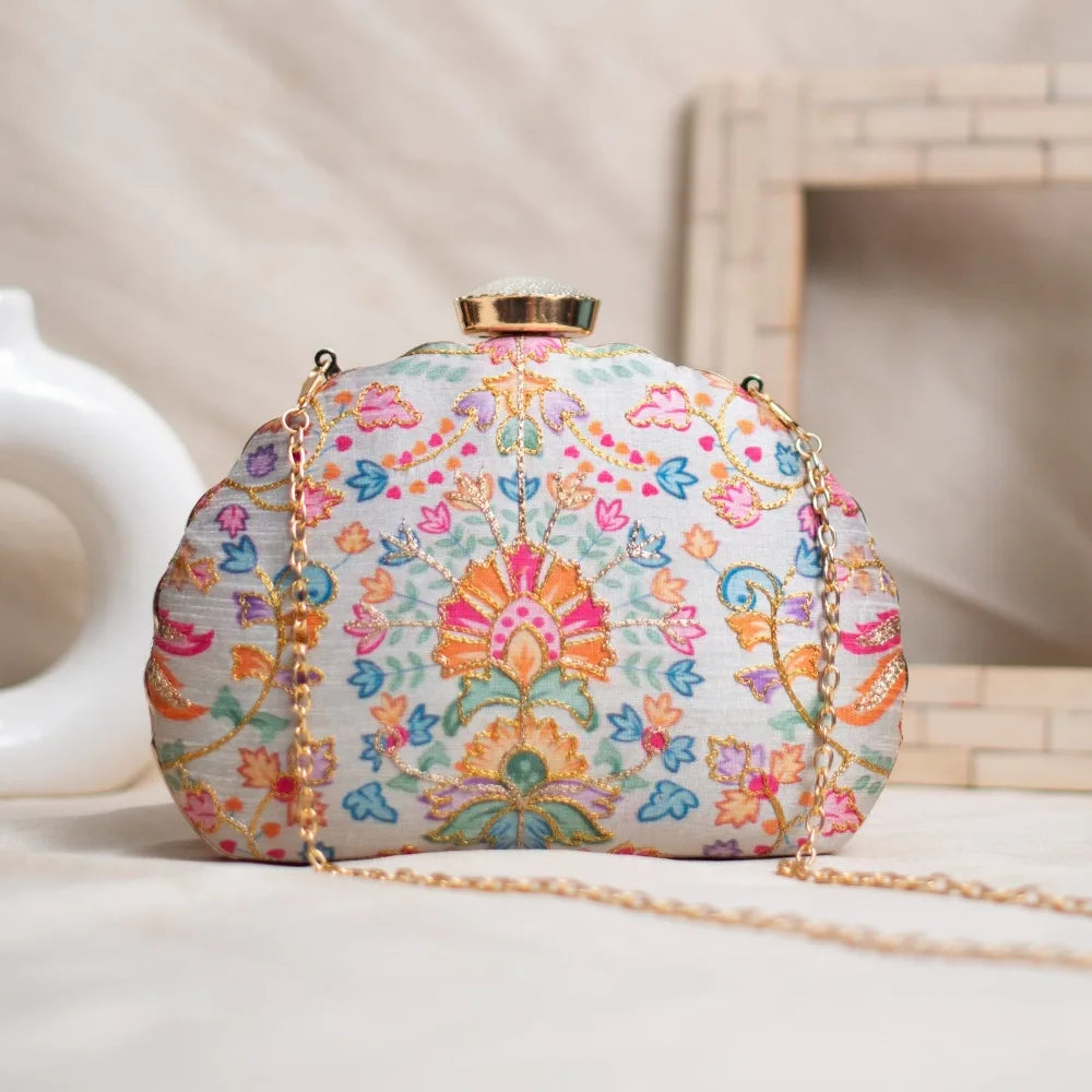 Verdant Blooms DShape Clutch