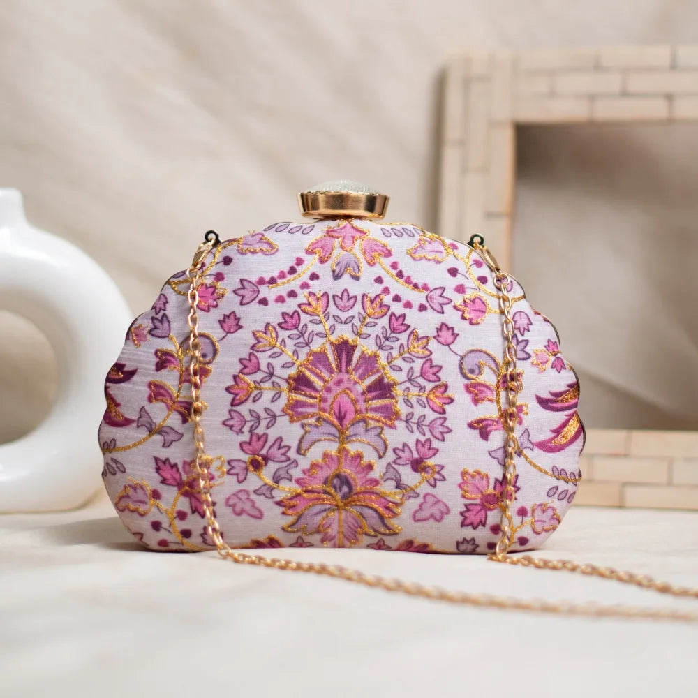 Verdant Blooms DShape Clutch