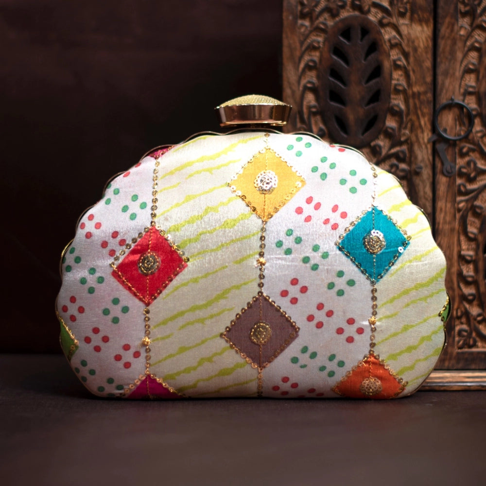 Vivid Mosaic DShape Clutch