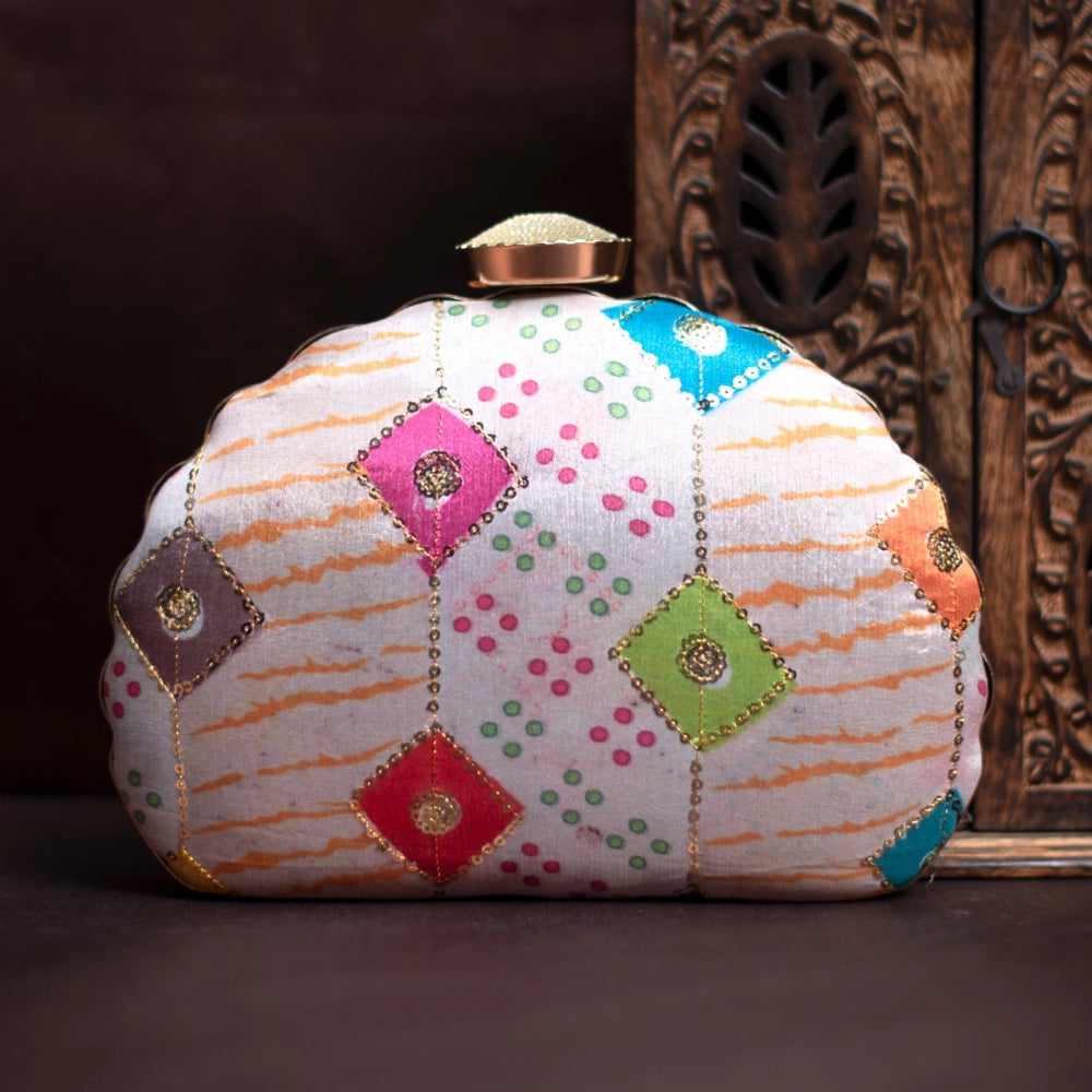Vivid Mosaic DShape Clutch
