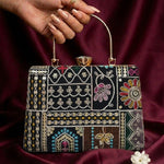 Vivid Embellished Handle Clutch