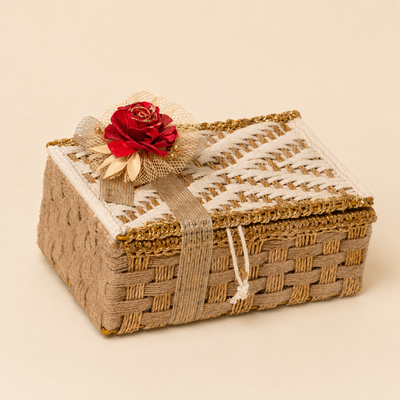 Woven Macrame Gift Basket