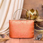 Brocade Design Ethnic Handle Clutch