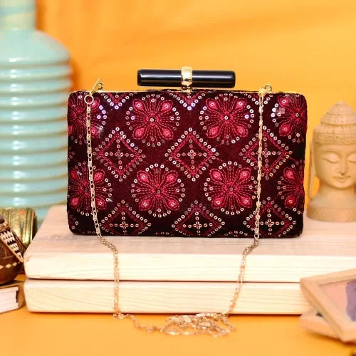 Scarlet Sequence Party Clutch