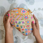 Mini Elites Orange D Shape Embroidery Clutch