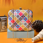 Mandala Pattern Printed Clutch