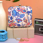 Mixed Leaf Printed Clutch