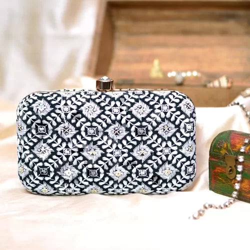 Embroidery Rectangular Clutch