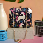 Unicorn Printed Clutch