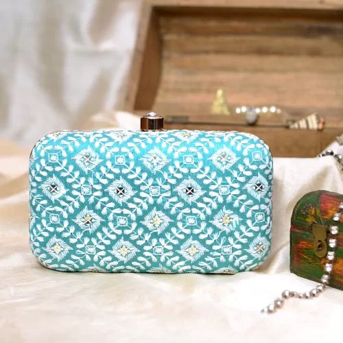 Embroidery Rectangular Clutch