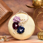 Round 3DFlower Motif Clutch