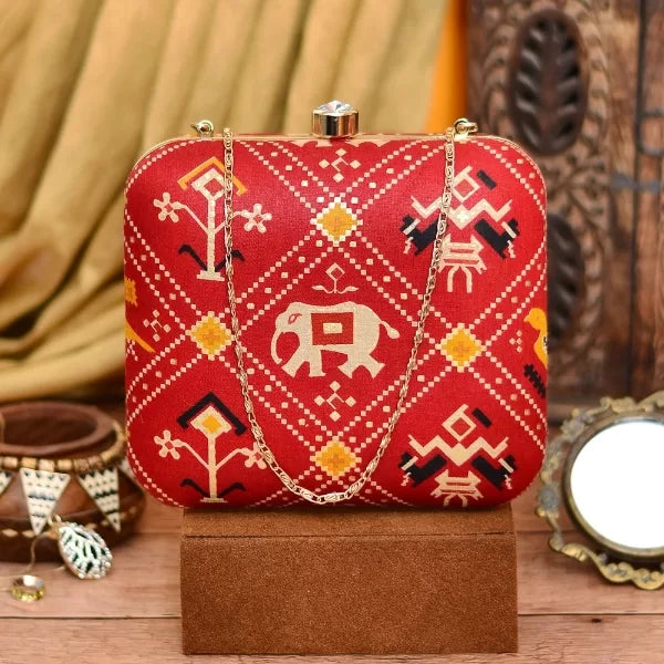 Pochampally Cotton Printed Clutch Bag