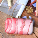 Swirl Print Rectangular Clutch