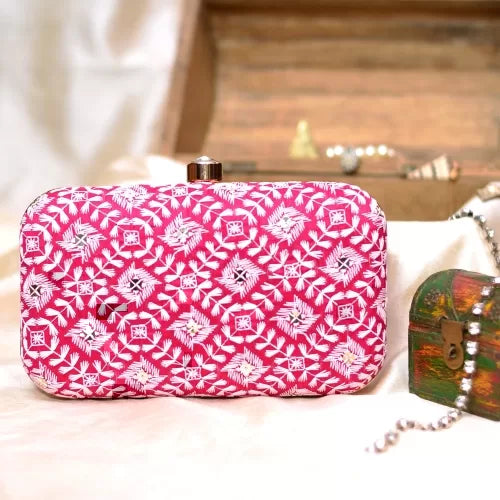 Embroidery Rectangular Clutch
