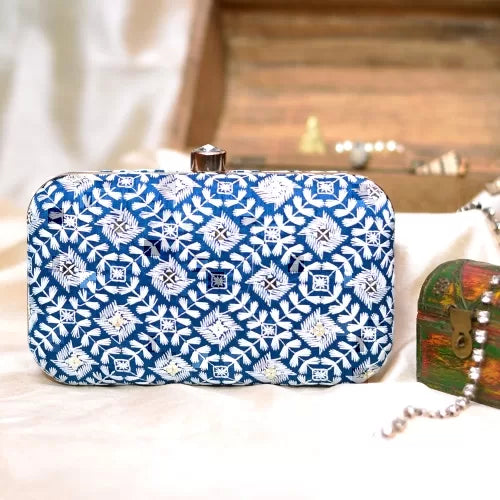 Embroidery Rectangular Clutch