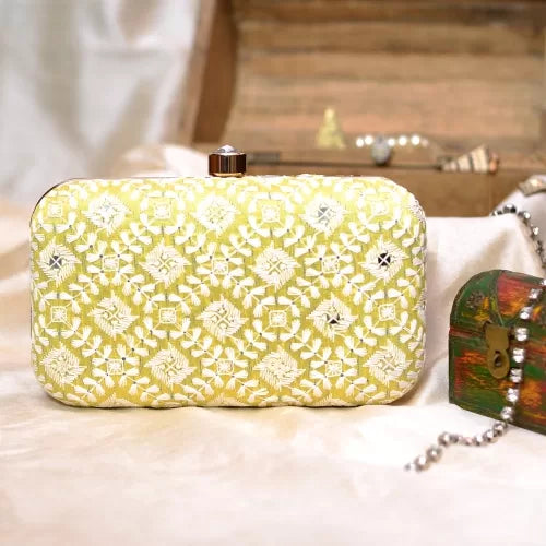Embroidery Rectangular Clutch