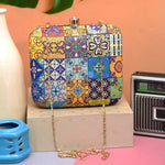Mandala Pattern Printed Clutch