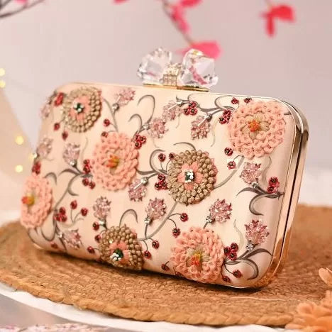 Blossom Embroidery Highlight Clutch