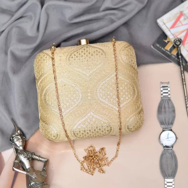 Embellished Embroidery Clutch
