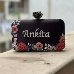 Customized Embroidery Clutch Rose Knob