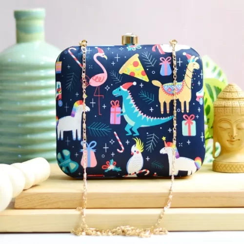 Presents theme Printed Clutch
