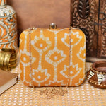 Batik Cotton Printed Box Clutch