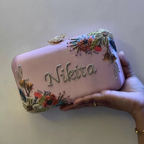 Customized Embroidery Clutch