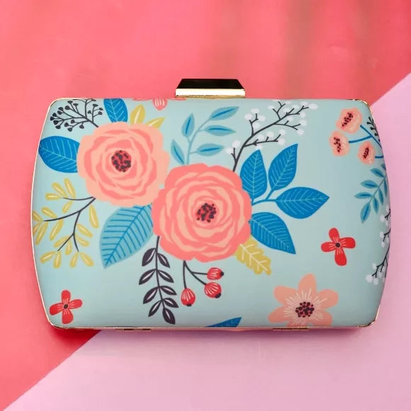 Floral Rectangular Printed Clutch