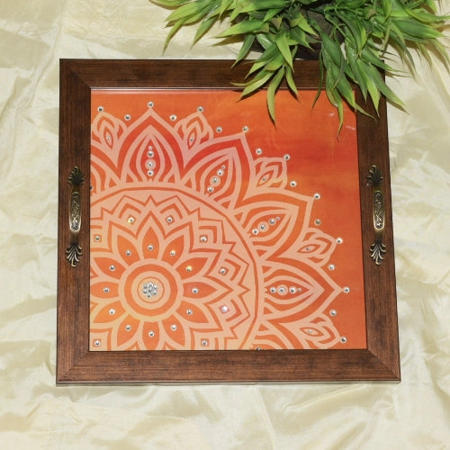 Coral mandala tray