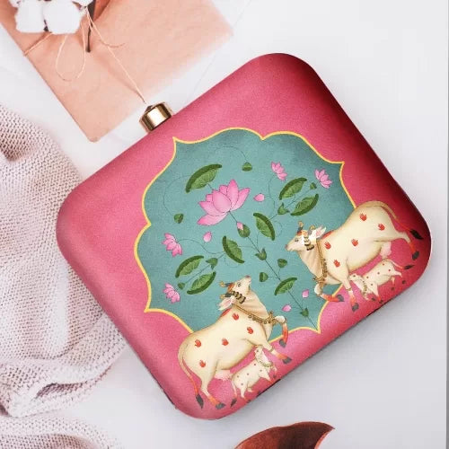 Pichwai Printed Clutch