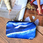 Ocean Print Rectangular Clutch