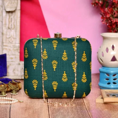 Cotton Printed Clutch