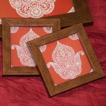 Flower Mandala Tray Coaster Set